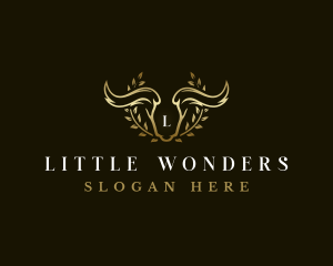 Animal Horn Wreath logo design