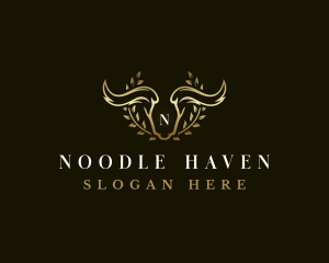 Animal Horn Wreath logo design