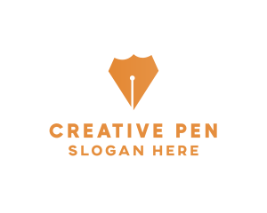 Ink Pen Shield logo design