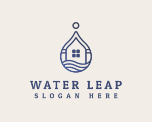 Water Droplet Home logo design