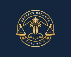 Law Judge Scale logo design