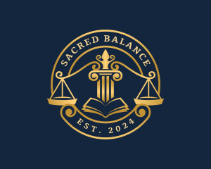 Law Judge Scale logo design