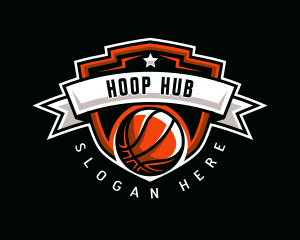 Basketball Hoops Sports logo design