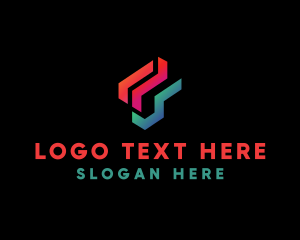 Gradient Colorful Abstract Lines  logo