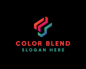 Gradient Colorful Abstract Lines  logo design