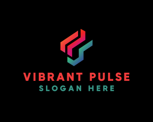 Gradient Colorful Abstract Lines  logo design