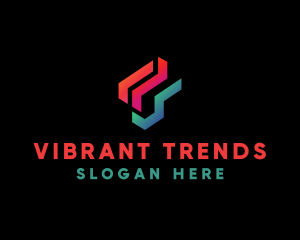 Gradient Tech Abstract Lines  logo