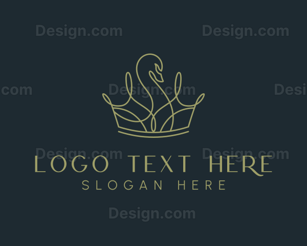 Luxury Swan Crown Logo