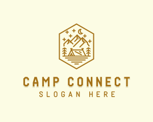 Outdoor Evening Camp Site logo design