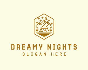 Outdoor Evening Camp Site logo design