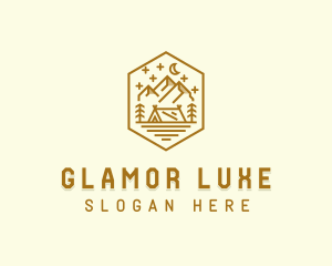 Outdoor Evening Camp Site logo design