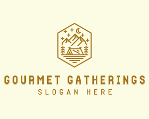 Outdoor Evening Camp Site logo design