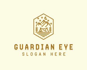 Outdoor Evening Camp Site logo design