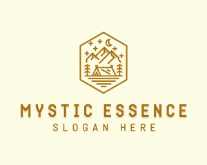 Outdoor Evening Camp Site logo design