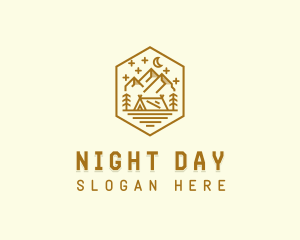 Outdoor Evening Camp Site logo design