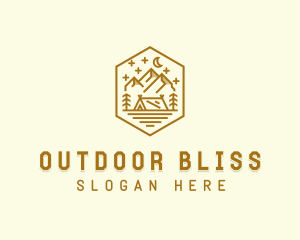 Outdoor Evening Camp Site logo design