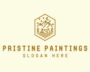 Outdoor Evening Camp Site logo design