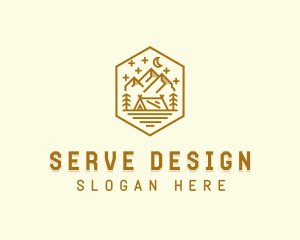 Outdoor Evening Camp Site logo design