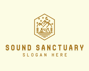 Outdoor Evening Camp Site logo design