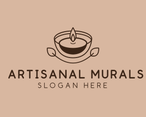 Tea Light Candle Spa  logo design