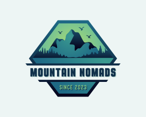 Mountaineering Hiking Camp logo design