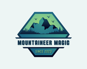 Mountaineering Hiking Camp logo design