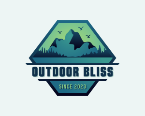 Mountaineering Hiking Camp logo design