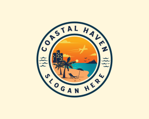 Coastal Beach Travel logo design