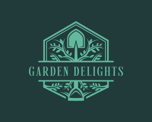 Plant Shovel Gardening logo design