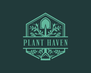 Plant Shovel Gardening logo design