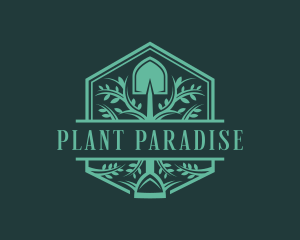 Plant Shovel Gardening logo design