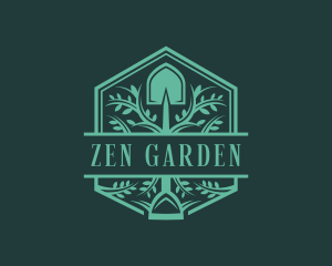 Plant Shovel Gardening logo design