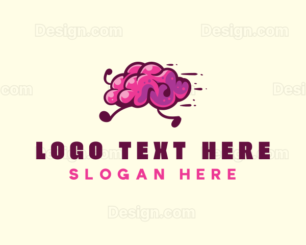 Brain Run Running Logo