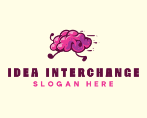 Brain Run Running logo design