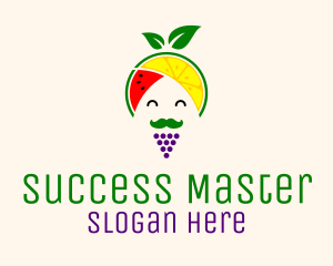 Fruit Guru Turban Man logo design