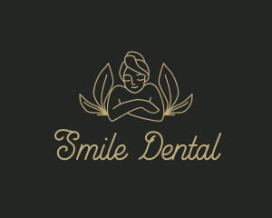 Smiling Woman Beauty Spa logo design