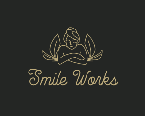 Smiling Woman Beauty Spa logo design