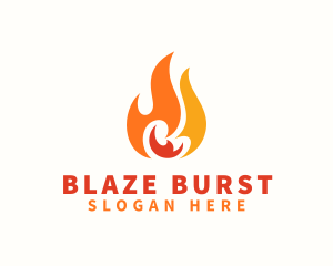 Blazing Thermal Fire logo design