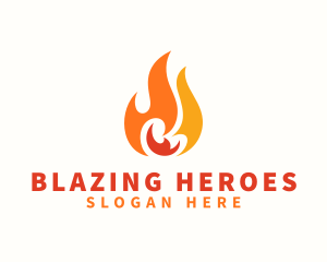 Blazing Thermal Fire logo design