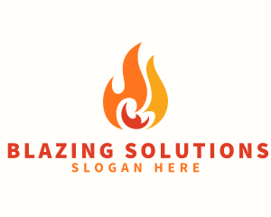 Blazing Thermal Fire logo design