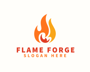 Blazing Thermal Fire logo design