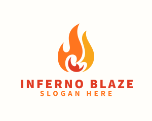 Blazing Thermal Fire logo design