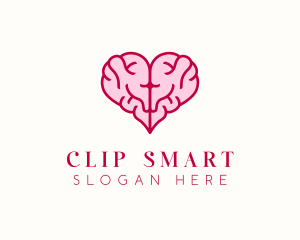 Brain Heart Love logo design