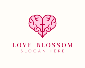 Brain Heart Love logo design