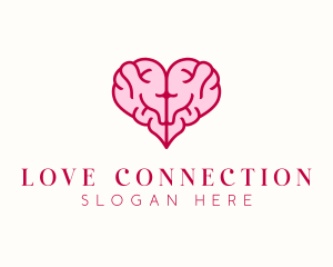 Brain Heart Love logo design