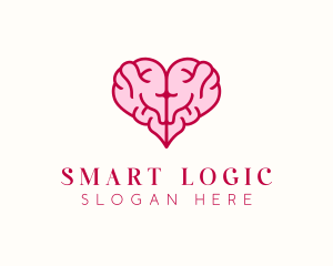 Brain Heart Love logo design