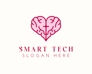 Brain Heart Love logo design