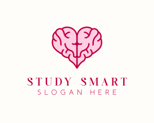 Brain Heart Love logo design