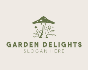 Organic Mushroom Gardening  logo design