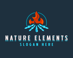 Fire Ice Hvac Ventilation logo design